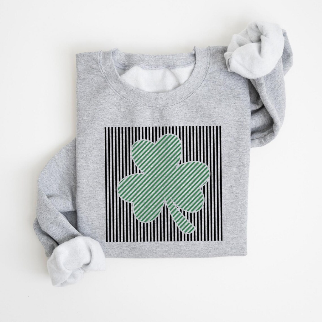 Shamrock St Patrick's Day Sweatshirt - Ash