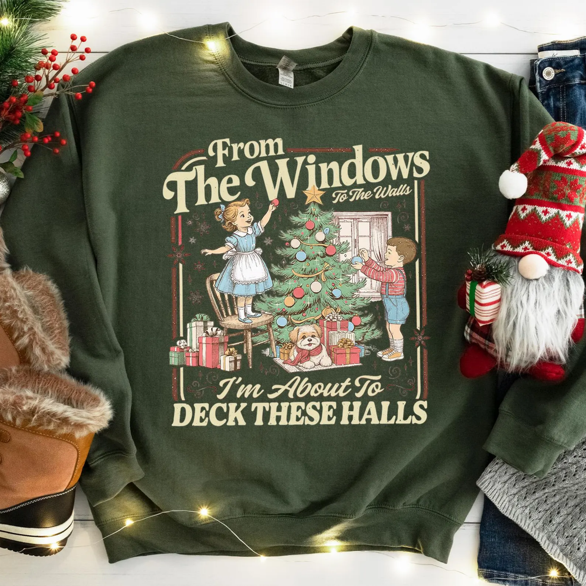 Windows Halls Christmas Sweatshirt
