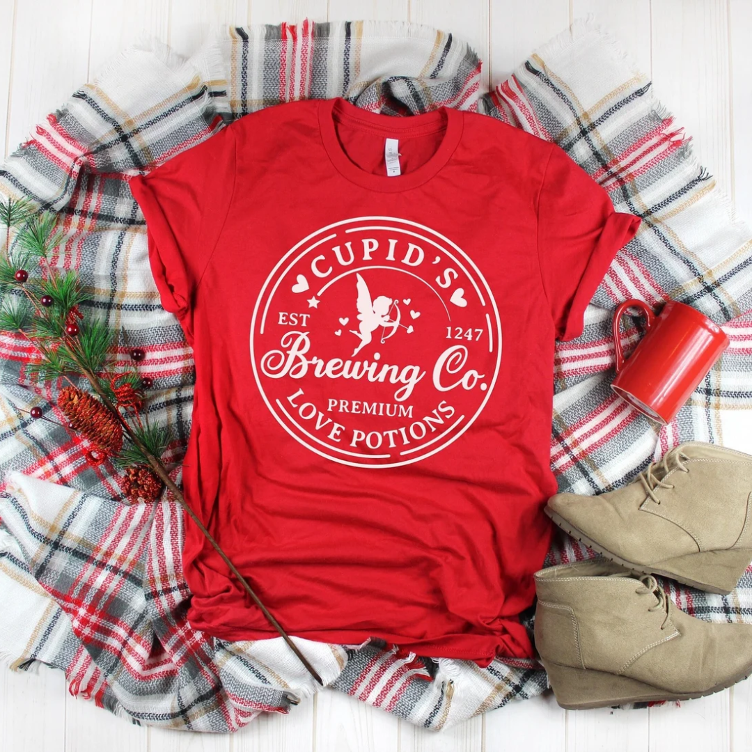 Cupid Brewing Co Valentine's Day Shirt - Red