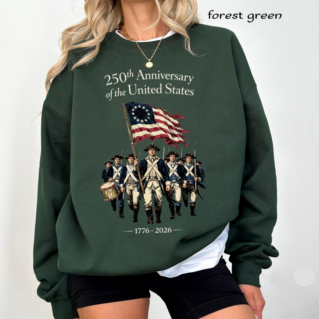 USA 250th Anniversary Sweatshirt - Forest Green