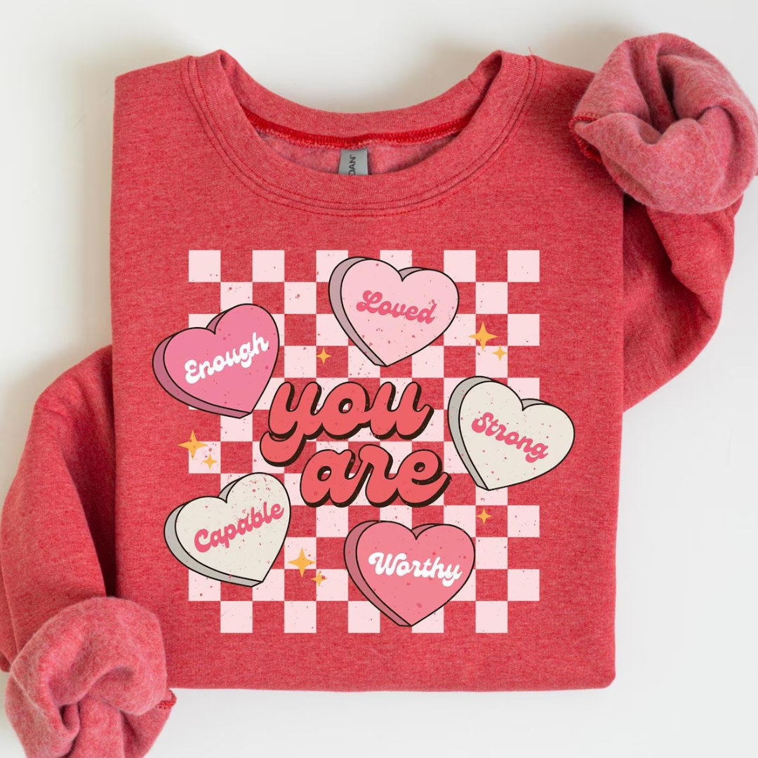 You Are Teacher's Valentine's Day Sweatshirt - Red