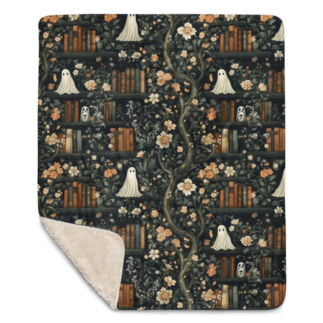 Ghost Library Halloween Blanket (50" x 60")