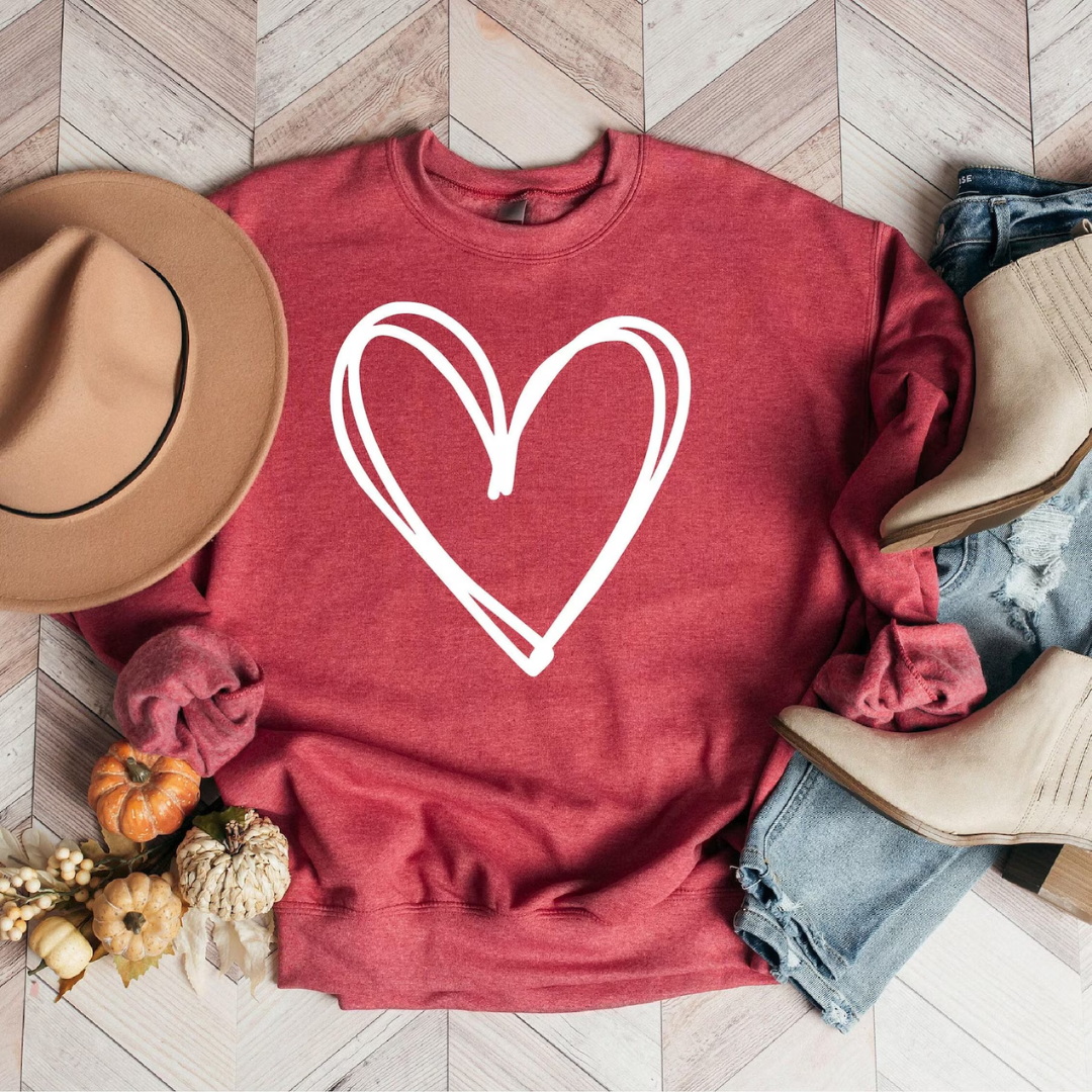 Love Heart Valentine's Day Sweatshirt