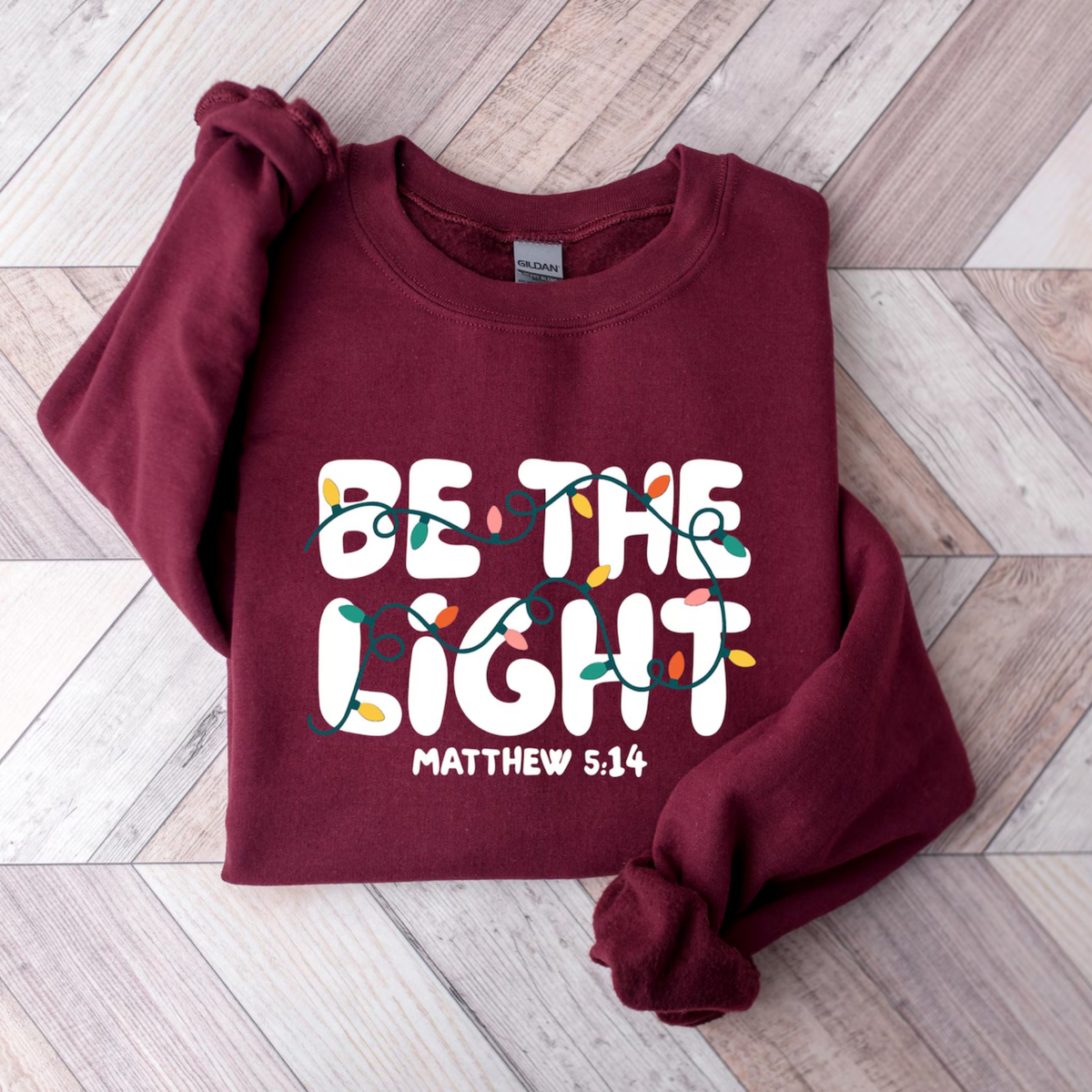 Be the Light Christmas Sweatshirt
