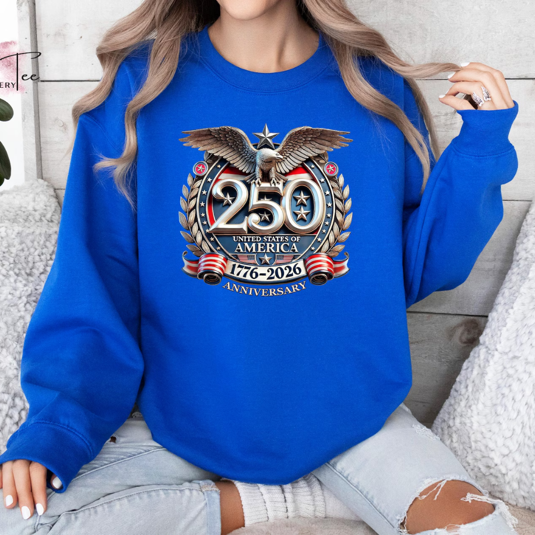 250 Years 4th of July Sweatshirt - Blue