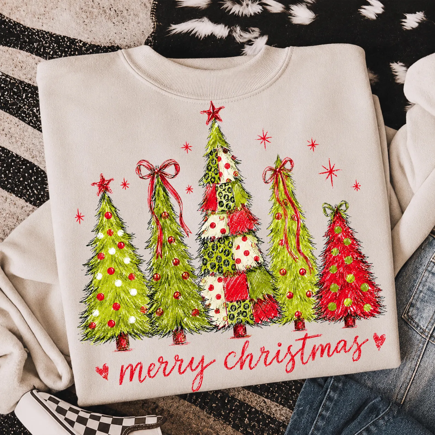 Vintage Bow Christmas Sweatshirt