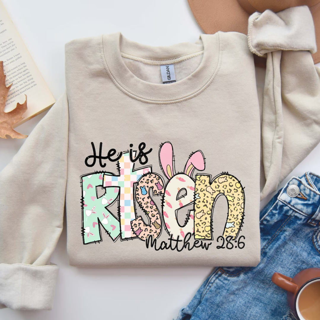 He is Risen Easter Sweatshirt - Sandstone