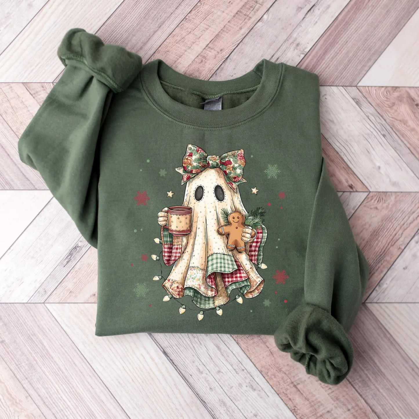 Festive Ghost Christmas Sweatshirt