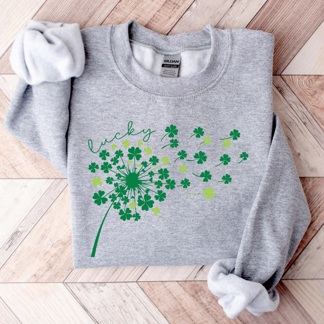 Dandelion St Patrick's Day Sweatshirt - Sport Grey