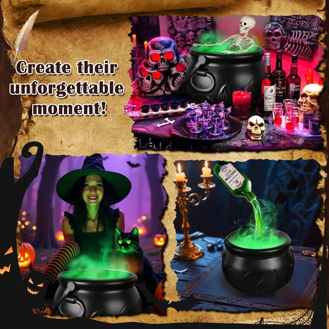 Floating Potion Cauldron – Fog, Glow & Levitating Bottle