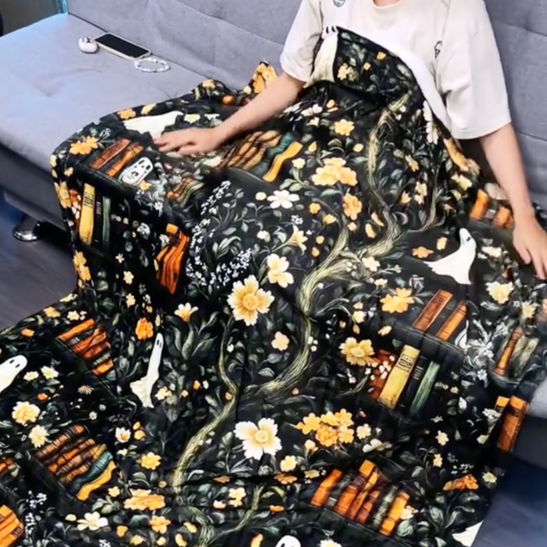 Ghost Library Halloween Blanket (50" x 60")