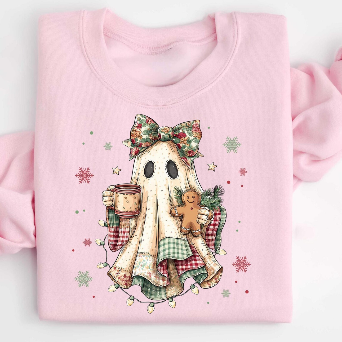Festive Ghost Christmas Sweatshirt