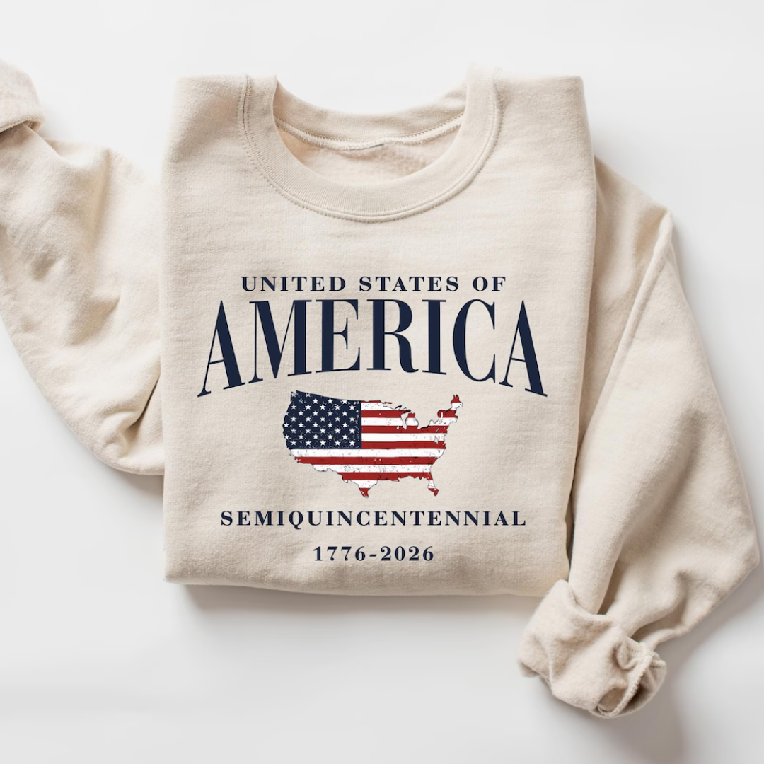 250 Years 4th of July Sweatshirt - Sand