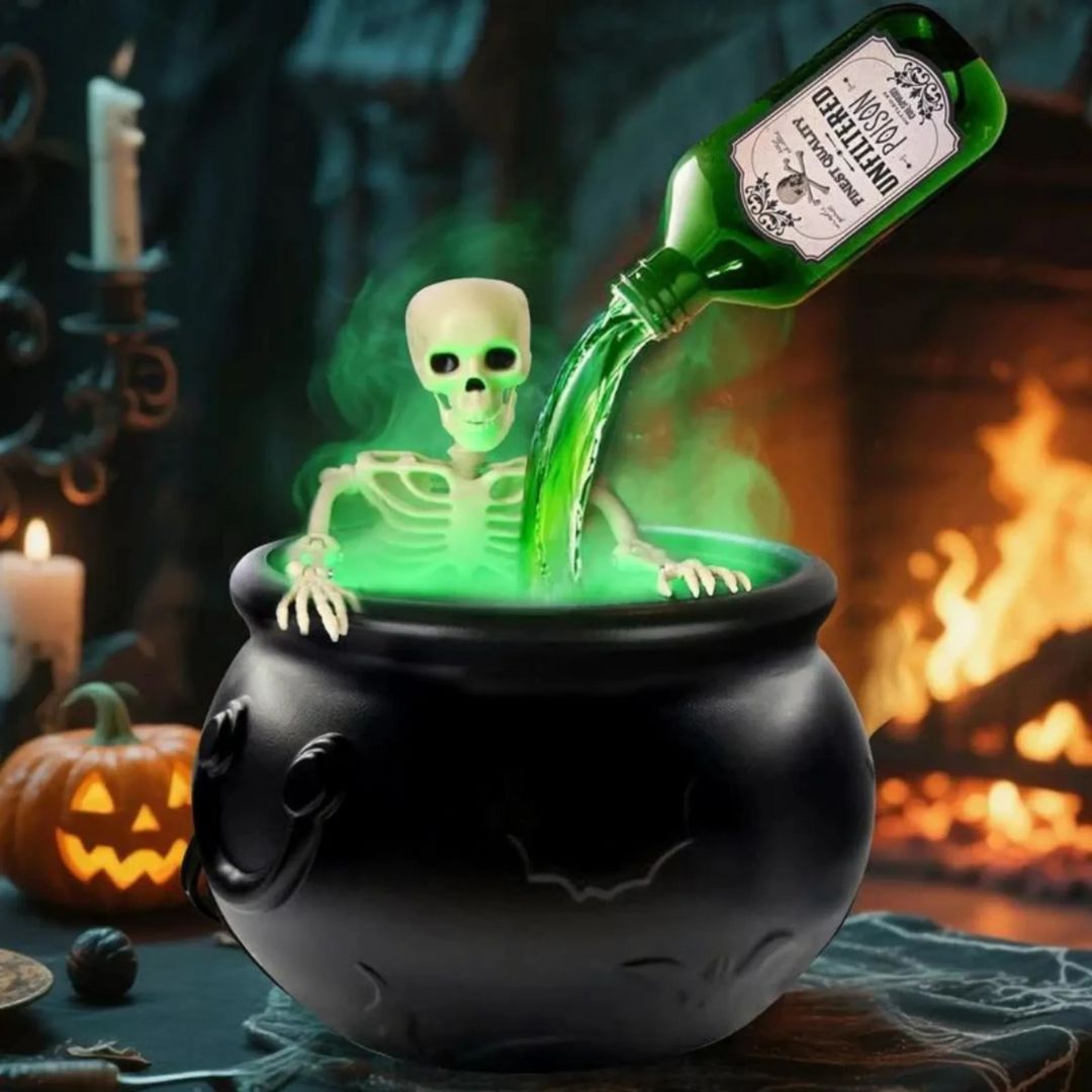 Floating Potion Cauldron – Fog, Glow & Levitating Bottle