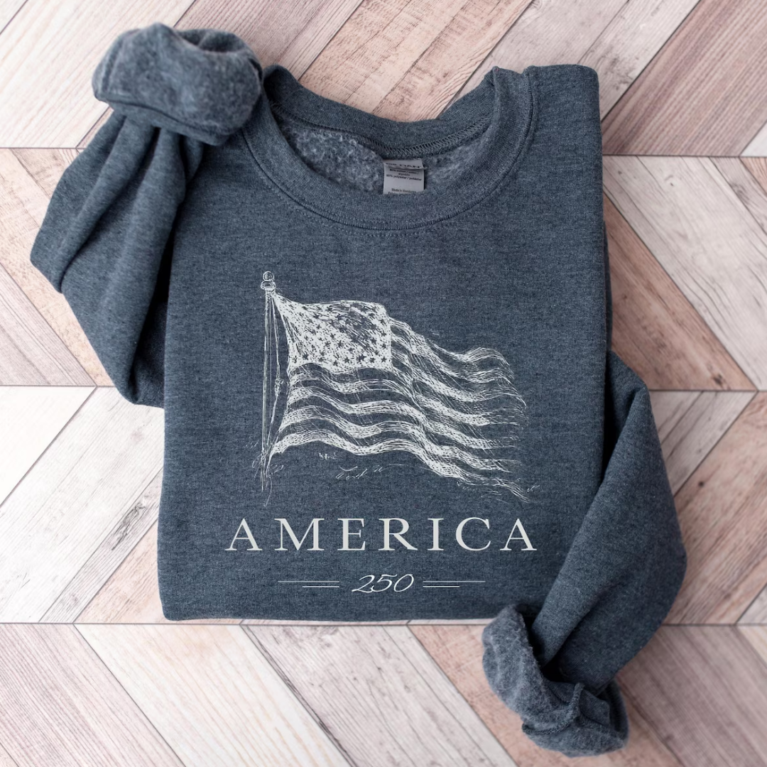 AMERICA 4th of July Sweatshirt - Heather
