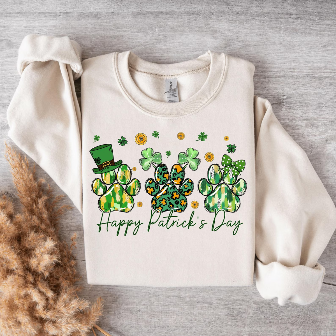 Happy St Patrick's Day Sweatshirt - Sandstone