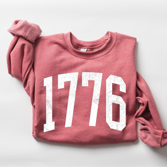 1776 4th of July Sweatshirt - Light Red