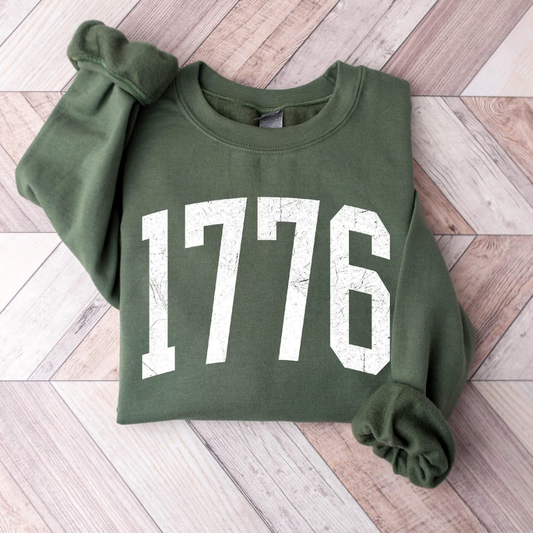 1776 4th of July Sweatshirt - Military Green