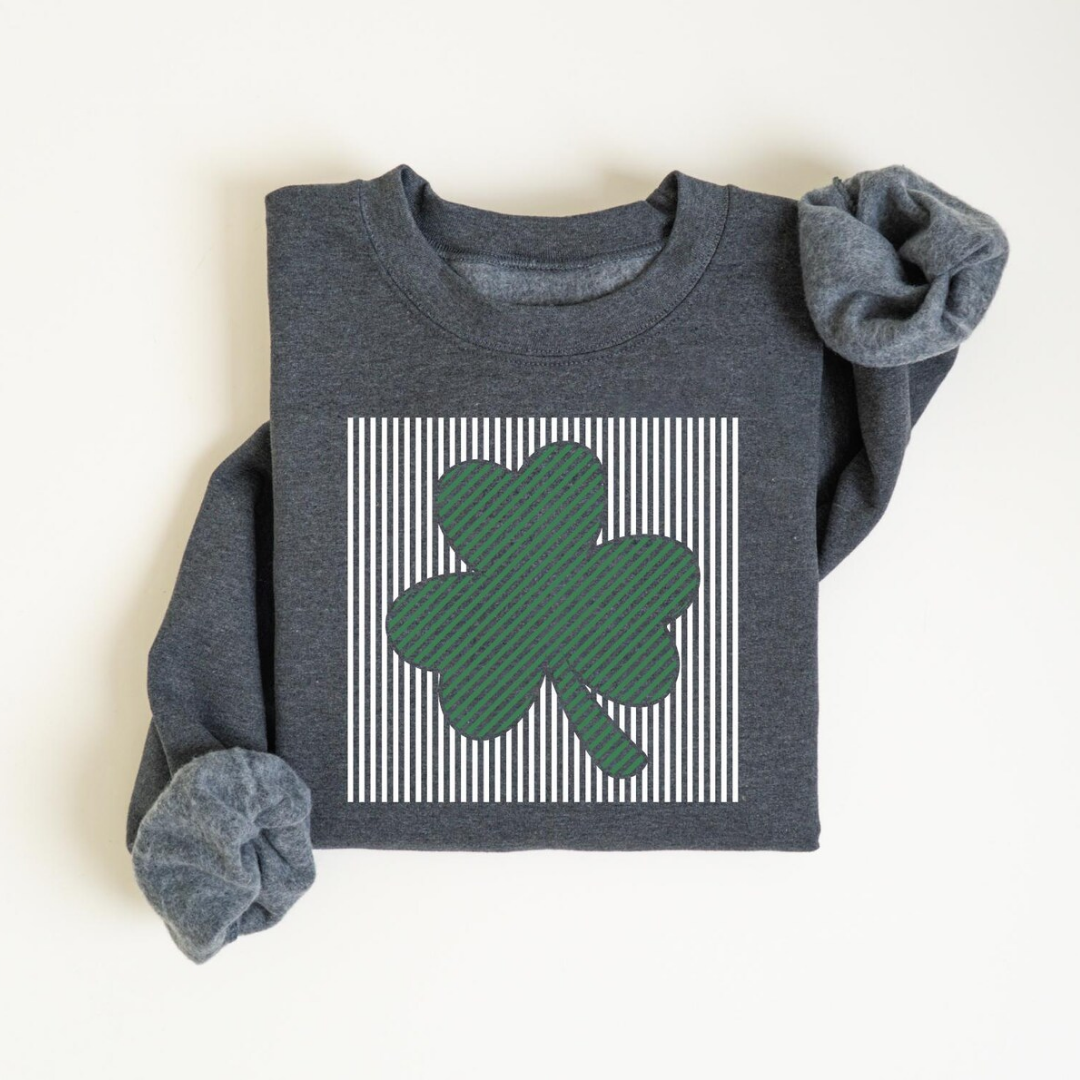 Shamrock St Patrick's Day Sweatshirt - Heather