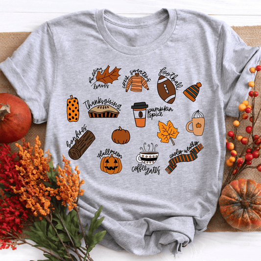 Graphic Autumn Themed Fall Shirt