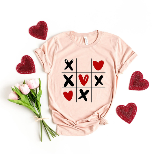 XoXo Hearts Valentine's Day Shirt - Peach