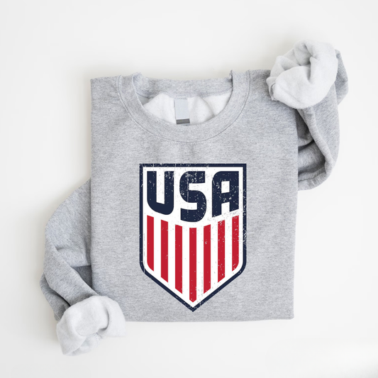 USA 4th of July Sweatshirt - Ash