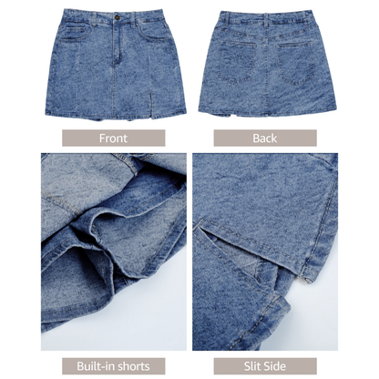 FleXclusive™ Skorts Skirts for Women Denim Mini Skirt