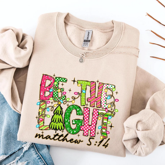 Be the Light Christmas Sweatshirt