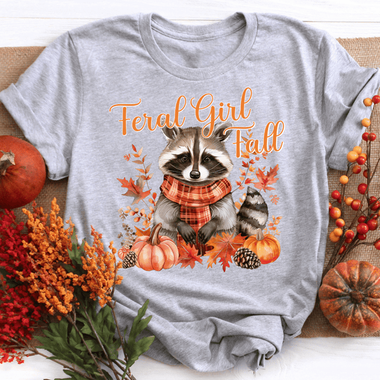 Feral Girl Fall Themed Shirt