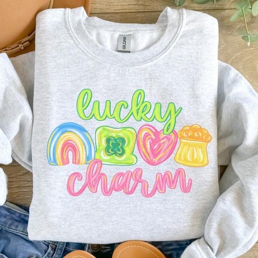 Lucky Charm St Patrick's Day Sweatshirt - Ash