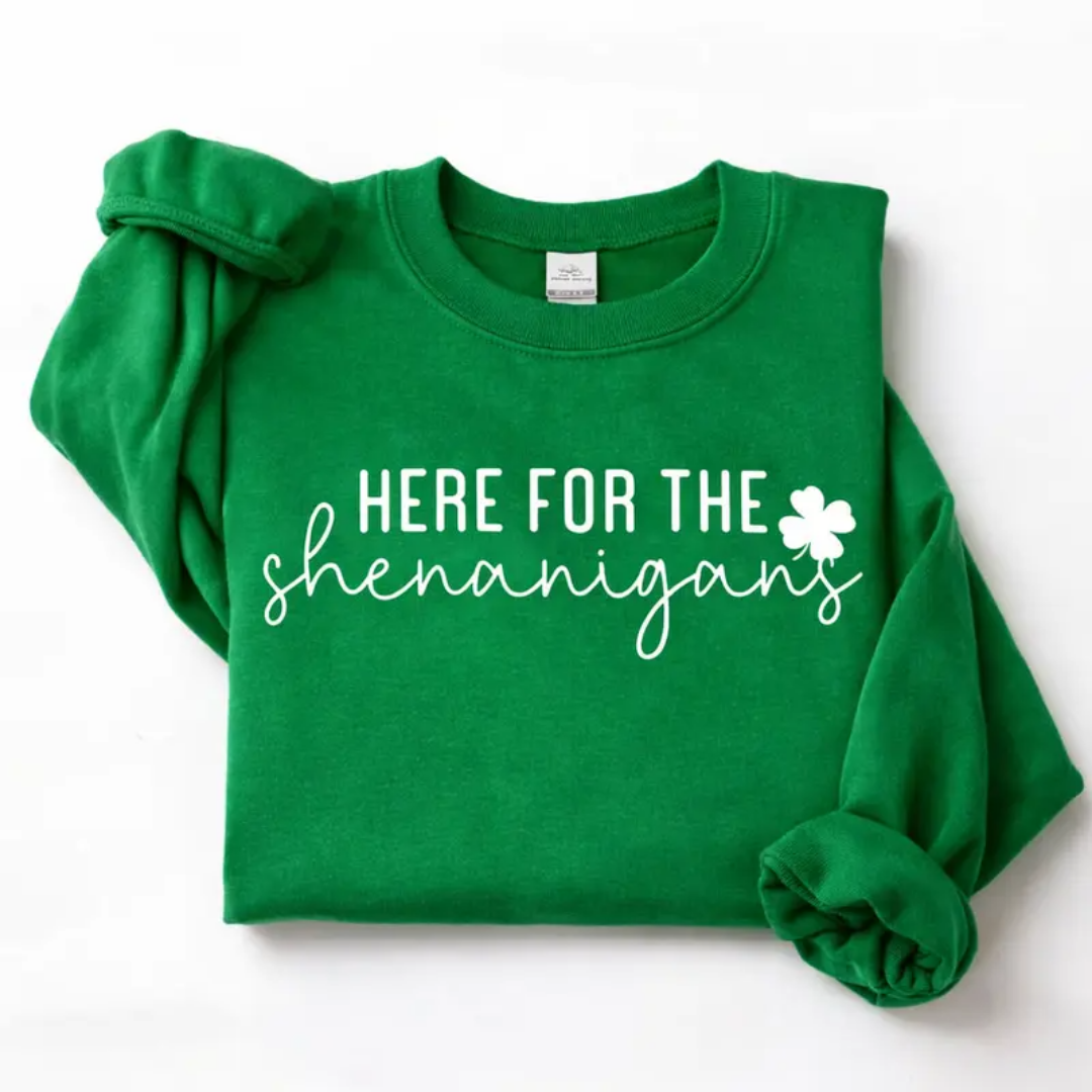 Shenanigans St Patrick's Day Sweatshirt - Irish Green