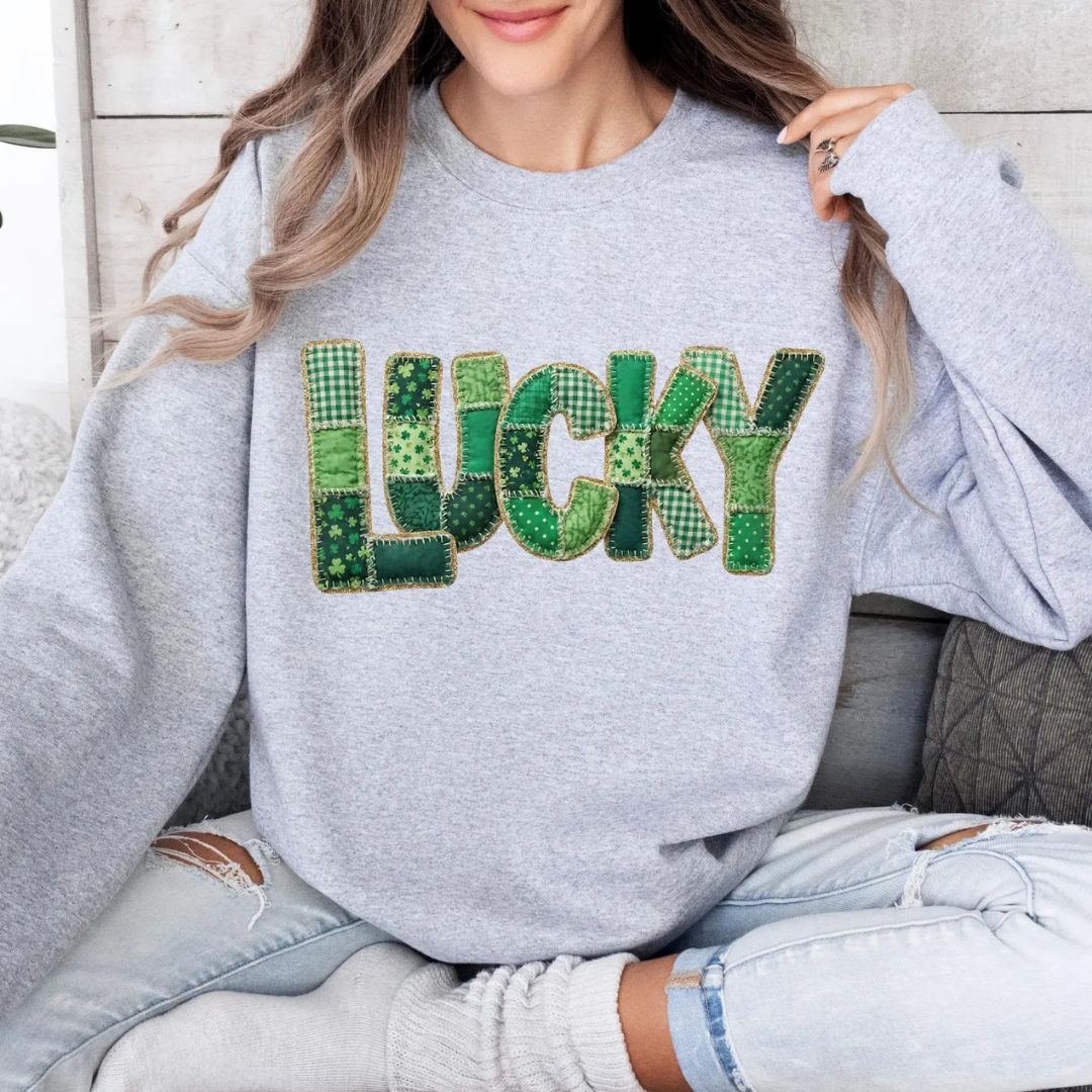 LUCKY St Patrick's Day Sweatshirt - Ash