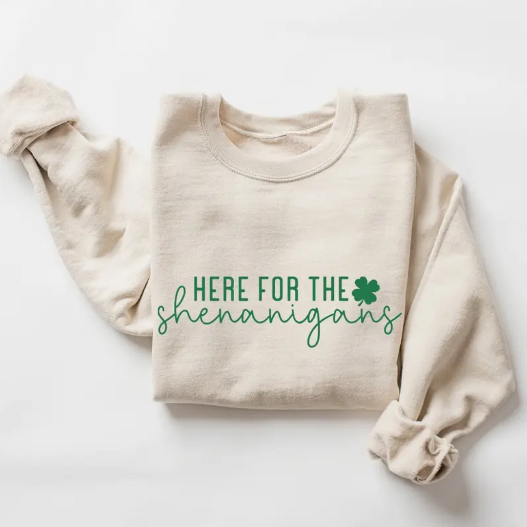 Shenanigans St Patrick's Day Sweatshirt - Sandstone
