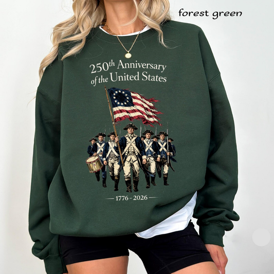 USA 250th Anniversary Sweatshirt - Forest Green