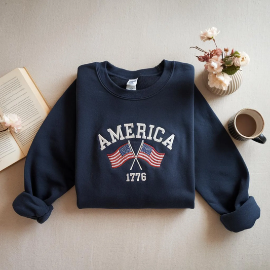 AMERICA 1776 Sweatshirt - Dark Blue