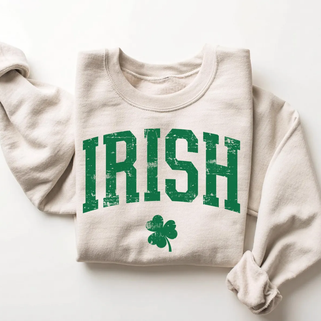 IRISH St Patrick's Day Sweatshirt - Sand