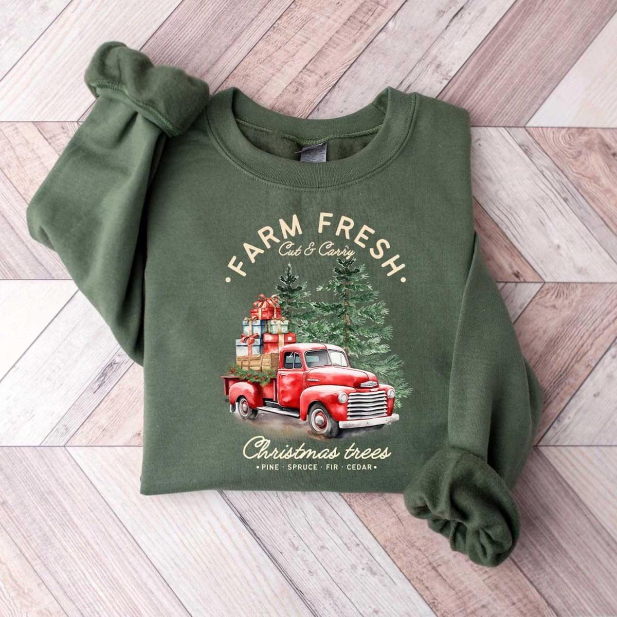 Farm Fresh Christmas Sweatshirt