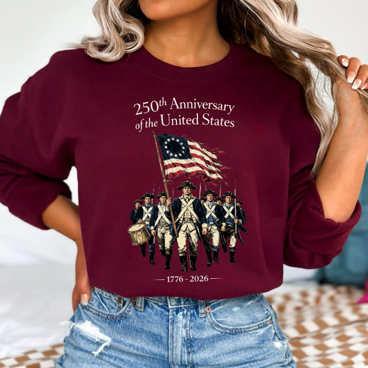 USA 250th Anniversary Sweatshirt - Maroon