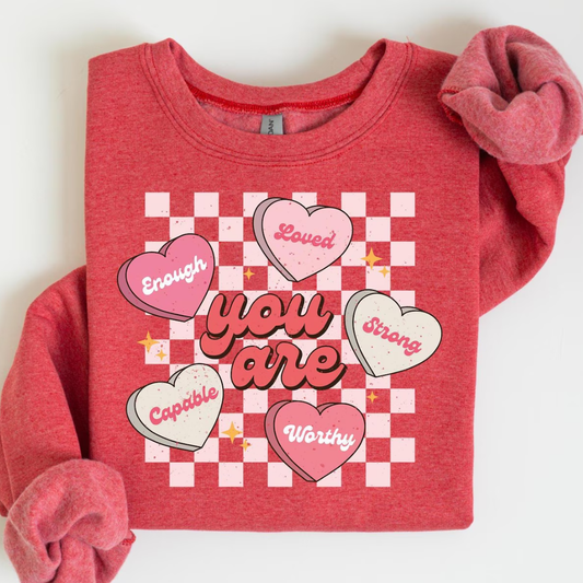 You Are Teacher's Valentine's Day Sweatshirt - Red