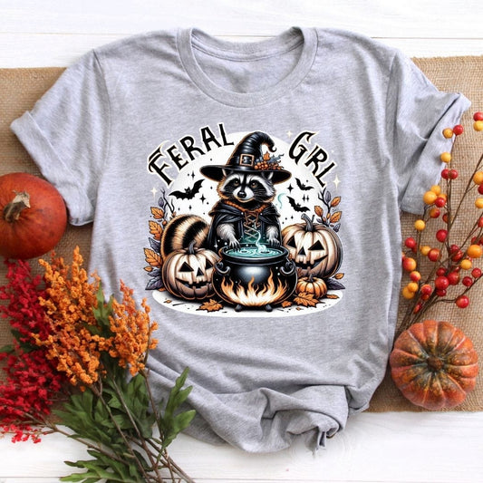 Autumn Feral Girl Fall Shirt