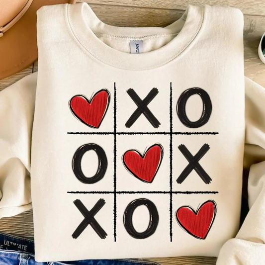 XoXo Hearts Valentine's Day Sweatshirt - Sandstone
