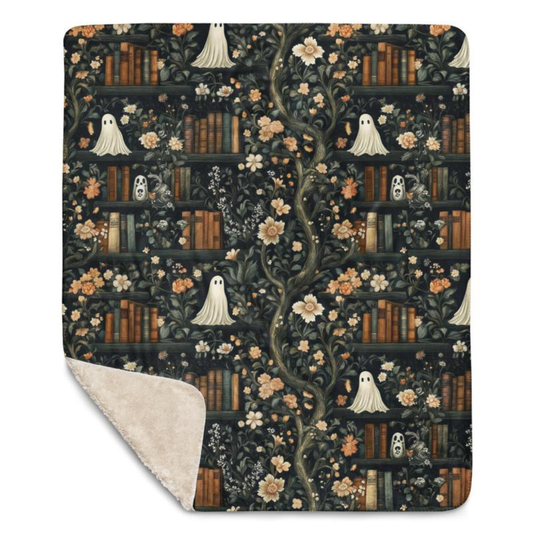 Ghost Library Halloween Blanket (50" x 60")