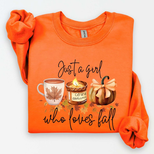 Fall Lover Autumn Sweatshirt - Orange