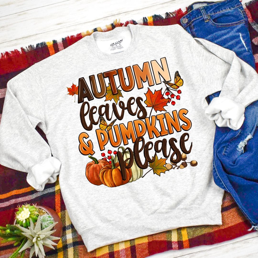 Autumn Leaves Pumpkins Please Sweatshirt