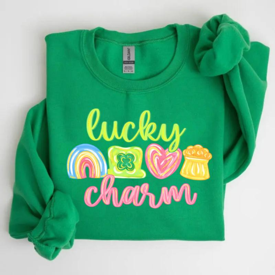Lucky Charm St Patrick's Day Sweatshirt - Irish Green