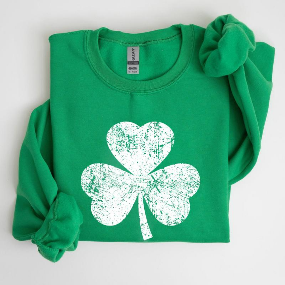 Shamrock St Patrick's Day Sweatshirt - Irish Green