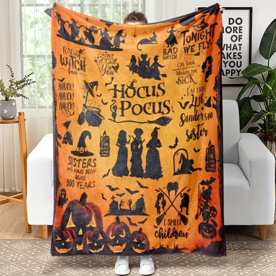 Witchy Halloween Cozy Blanket