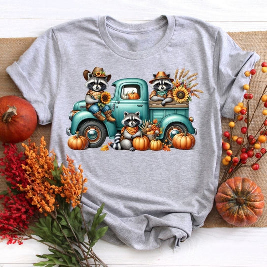 Autumn Raccoons Fall Shirt