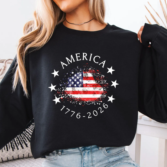 AMERICA 4th of July Sweatshirt - Black