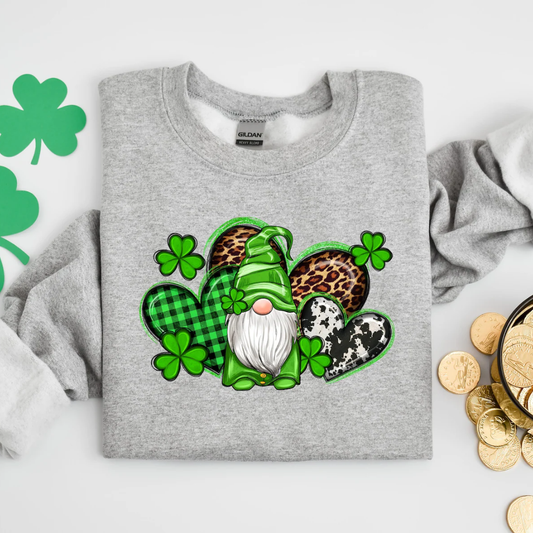 Gnome St Patrick's Day Sweatshirt - Sport Grey